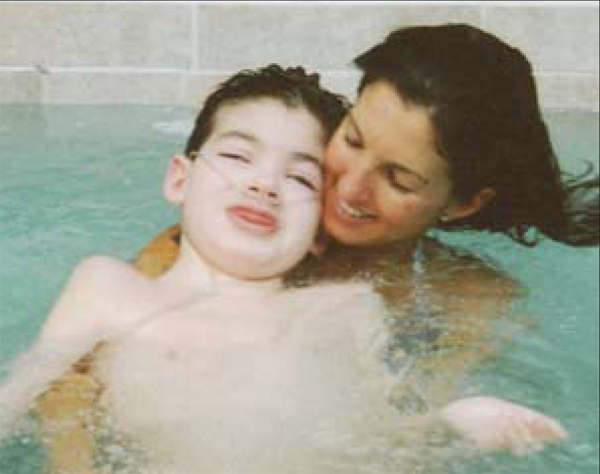 Dianne and her son Austin shared quality time together floating in the pool thanks to a creative hospice nurse who didn’t see Austin’s oxygen tubing as an obstacle.